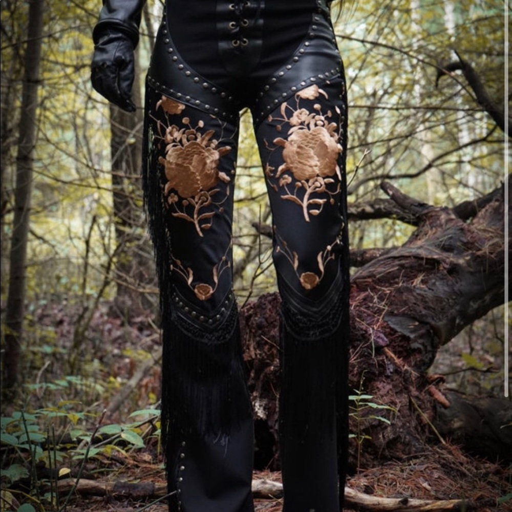 Toxic Vision Golden Rose cathedral pants